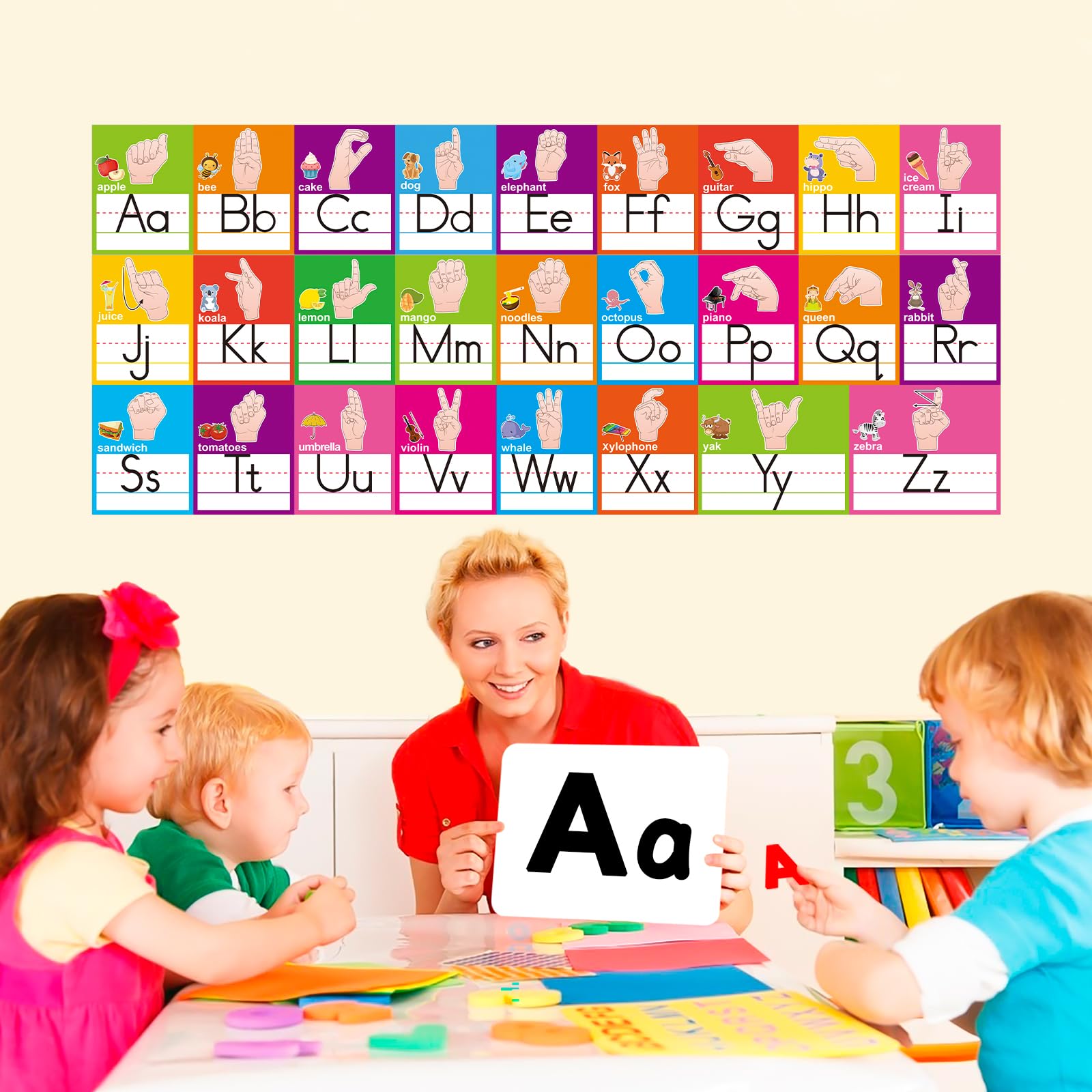 ASL Alphabet Number Line Set ABC Number 0-20 Sign Language Flash